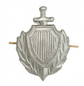 Эмблема петличная металлическая МВД, защитного цвета