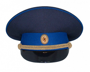 Фуражка ФСО офицерская темно-синего цвета, кант и околыш василькового цвета