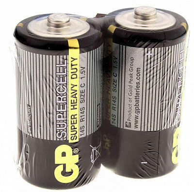 Батарейка солевая Supercell Super Heavy Duty C 14S/R14 1,5В спайка 2 штуки