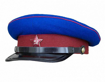 Фуражка НКВД СССР синяя, кант малиновый, околыш красный