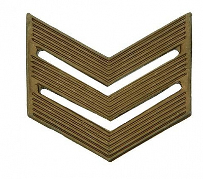 Лычка металлическая ВС Сержант, защитного цвета