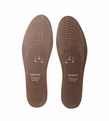 Стельки для обуви 2-х слойные антибактериальные и влаговпитывающие из искусственной кожи