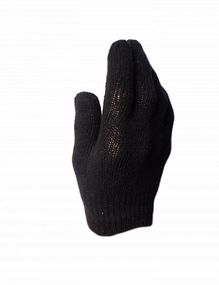 Перчатки мужские  Джо трикотаж одинарные безразмерные, цвет черный