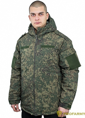 Куртка зимняя ВКБО мембрана зеленая цифра
