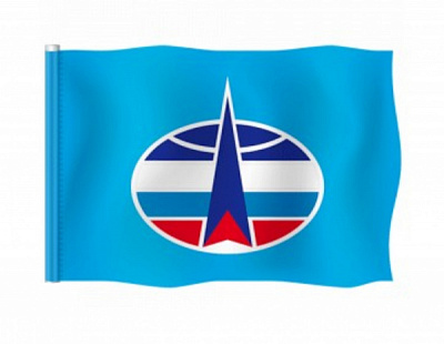 Флаг односторонний Военно-Космическая оборона, эмблема уставная