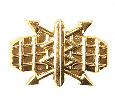 Эмблема петличная металлическая РТВ ВВС (Радиотехнические войска), золото