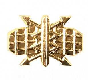 Эмблема петличная металлическая РТВ ВВС (Радиотехнические войска), золото