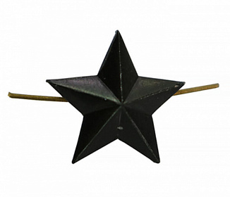 Звезда на погоны металлическая 20мм, черная