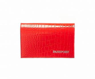 Обложка на паспорт тиснение фольга, цвет красный