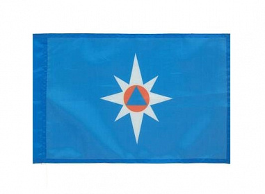 Флаг односторонний МЧС, эмблема уставная