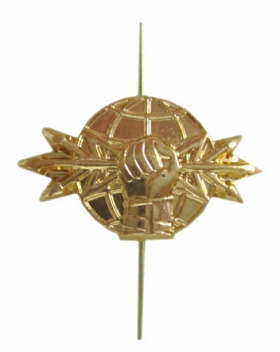Эмблема петличная металлическая РЭБ (Радиоэлектронной борьбы), золото