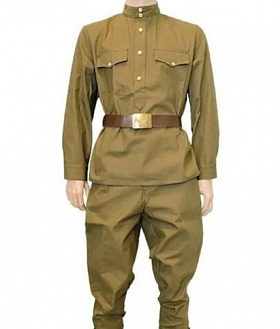 Комплект формы офицерской 1943г.(гимнастерка+брюки) ткань палатка